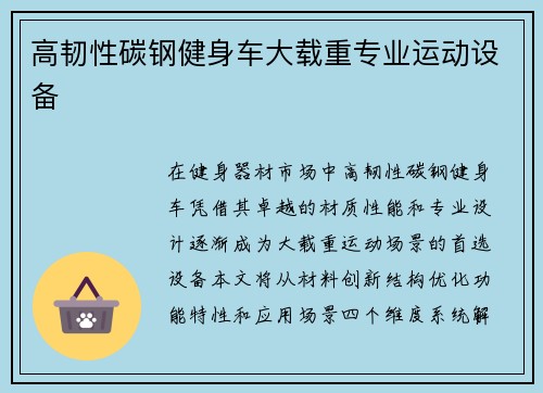 高韧性碳钢健身车大载重专业运动设备